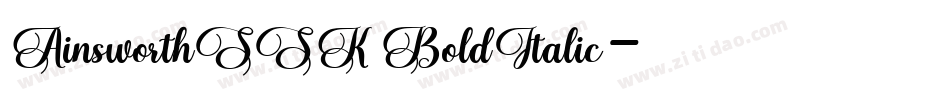 AinsworthSSK BoldItalic字体转换